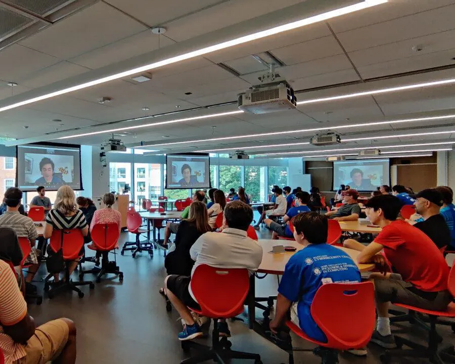 6Round classroom filled with students