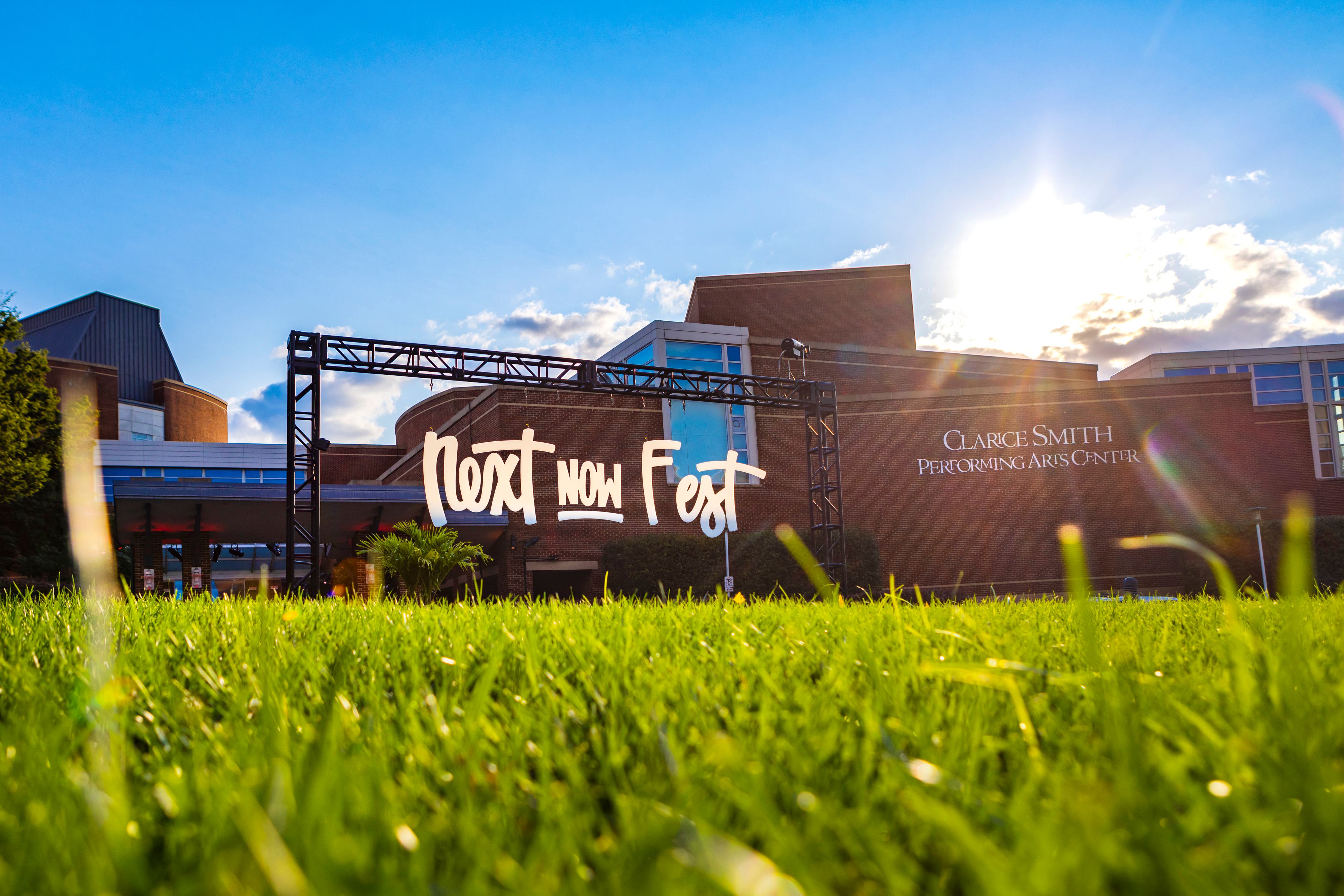 NextNOW Fest Sign on the lawn