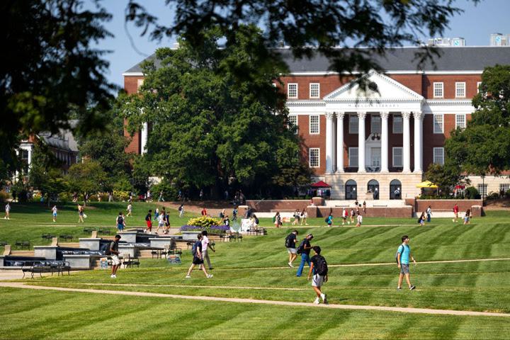 Students on McKeldin Mall